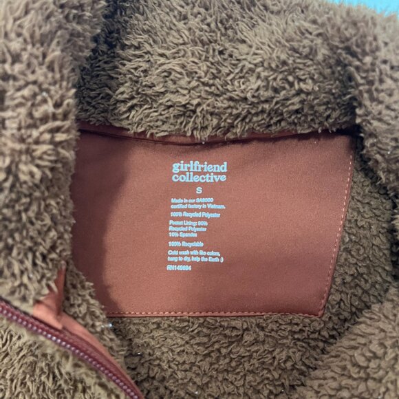GIRLFRIEND COLLECTIVE Half-Zip Fleece - Small - Color: Teddy - Picture 5 of 6